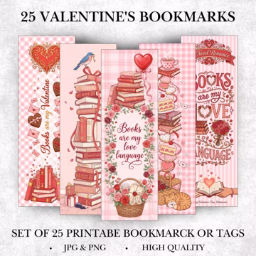 Valentine's Bookmark, Valentine's Bookmark Printable, Love Bookmarks, Lovers Bookmarks, Bookmark Sublimation, Printable Cozy Love Bookmark