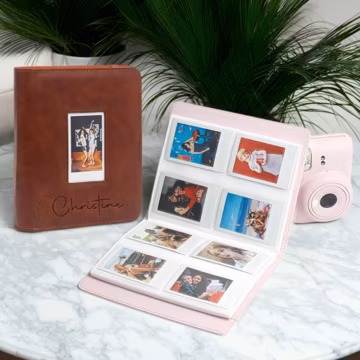 Personalized Instax Photo Album, Leather Photo Album, Vintage Style Scrapbook, Custom Wedding Guest Book Photo Album, Polaroid Album