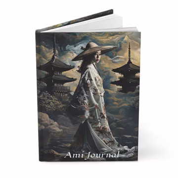 Personalized Pagoda Art Hardcover Journal | Matte Notebook, Japanese Pagoda