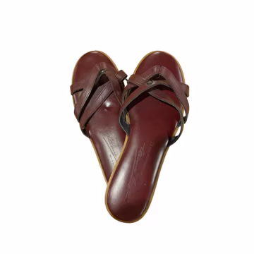Vintage 1980s Etienne Aigner Leather Sandals Oxblood Red Minimalist 8M USA Made