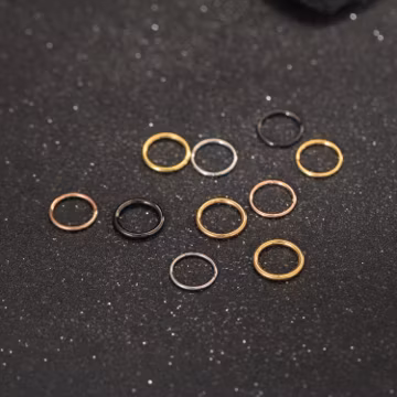 Titanium Seamless Clicker Hinged Hoops, 5mm - 12mm, 16g/18g/20g
