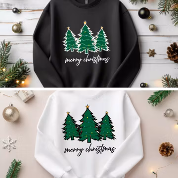 Christmas Tree SVG PNG BUNDLE Merry Christmas Text Christmas Tree Lights Stars Clipart Festive Winter Holiday Design Xmas Cut Files Cricut