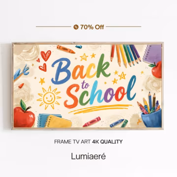 Back to School Frame TV Art | Classroom TV Decor | Teacher Welcome Screen | School Decor | Samsung Frame TV Art | 4K Digital Download