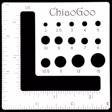 ChiaoGoo 3" (7.5 cm) Swatch/Needle Gauge