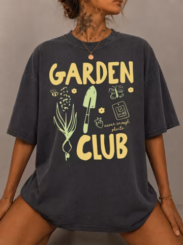 Comfort Colors® Garden Club Shirt, Gardening Shirt, Plant Lover T-shirt, Gardener Gifts, Cottagecore TShirt, Spring Tee, Summer Spring Shirt