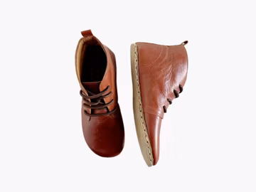 Mens Grounding Barefoot Leather Boots | Earthing Minimalist Footwear | Custom Made | Antique Brown