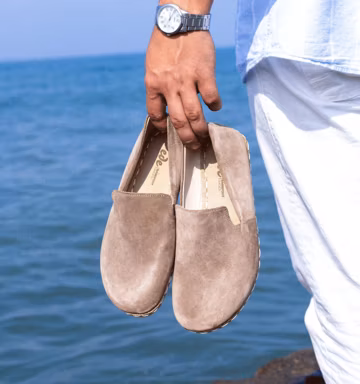 Men's Suede Copper Grounding Shoes: Zero Drop, Wide Toe Box