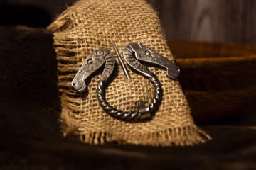 Norse Brooch, Viking Fibula, Cloak Pin, Cloak Clasp, Medieval Brooch, Fibula, Forged Brooch, Penannular Brooch, Norse Gift