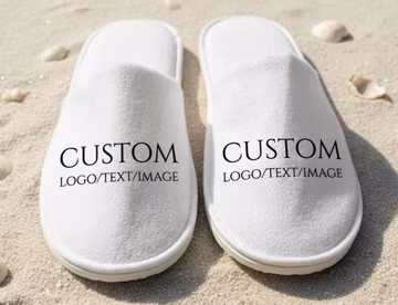 Custom Logo/Image/Text Spa Slippers, Closed Toe Bridesmaid Party Gift Hotel Slipper, Party Supply For Christmas/Wedding/Birthday Party Favor