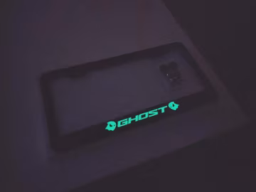Glowing Ghost Stainless Steel License Plate Frame Holder Street Racing