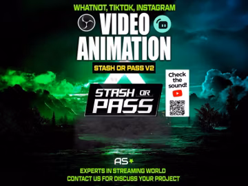 Animated Stream Overlay | Stash or Pass V2 (WEBM MP4 Digital Download)