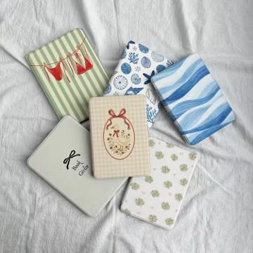 Magnetic Detachable Kindle Case Clear Back, Double-Sided Strong Magnet Cover, Cute Aesthetic Kobo Case with Hand Strap