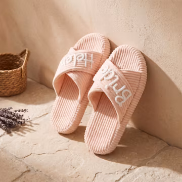 Custom Name Slippers, Open Toe Slides, Bridesmaid Slippers, Bride Spa Slippers, Spa Wedding Slippers, Wedding Morning Gift, Custom Slippers