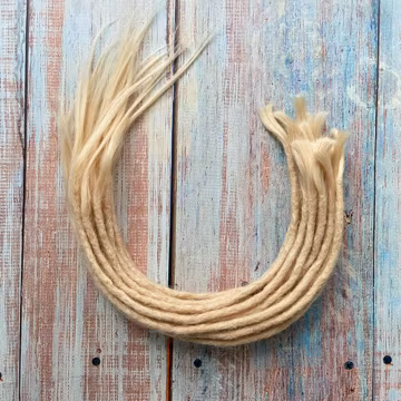 Light Blonde(#613) Permanent Human Hair Dreadlock Extensions(Loose Top & Loose Ends)