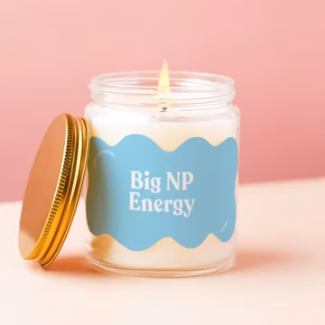 NP Candle Big NP Energy Funny Nurse Practitioner Gift np School Grad FNP Board Exam Colorful Aesthetic Cute np Clinic Desk Decor CC312