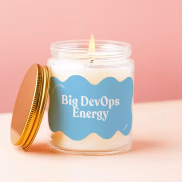 DevOps Candle Big DevOps Energy Funny Engineer Gift Sysadmin Cloud SRE New Tech Job Colorful Dopamine Decor Cute Coder Desk Aesthetic CC272