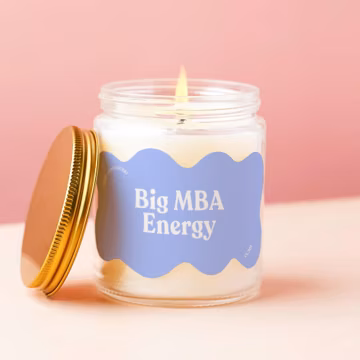 MBA Candle Big MBA Energy Funny MBA Grad Gift Business School Congrats Admit Class Colorful Dopamine Decor Cute Grad Desk Aesthetic CC301