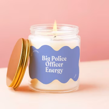 Police Candle Big Police Energy Funny Officer Gift Police Academy Grad Rookie Cop Badge Colorful Aesthetic Cute Police Mom Decor CC331