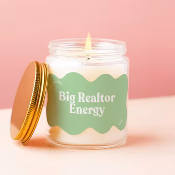 Realtor Candle Big Realtor Energy Funny Realtor Gift First Home Sale Closing License Colorful Dopamine Decor Cute Agent Desk Aesthetic CC341