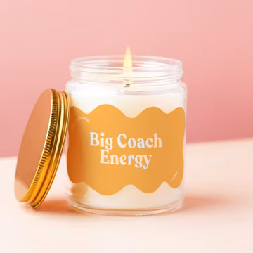 Coach Candle Big Coach Energy Funny Coach Gift End of Season Soccer Baseball Cheer Dance Colorful Aesthetic Cute Coach Thank You Idea CC260