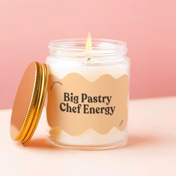 Pastry Chef Candle Big Pastry Energy Funny Baker Gift Culinary School Grad Bakery Owner Colorful Aesthetic Cute Kitchen Decor Idea CC321