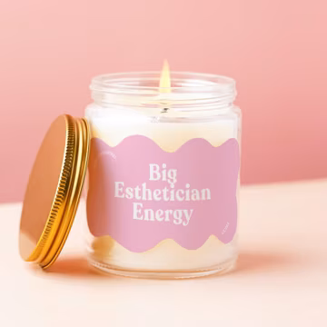 Esthetician Candle Big Esthy Energy Funny Esthetician Gift Beauty School Grad Lash Tech Colorful Aesthetic Cute Spa Room Decor Idea CC283