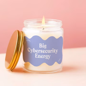 Cybersecurity Candle Big Cyber Energy Funny Hacker Gift Infosec Grad New Tech Job Colorful Dopamine Decor Cute IT Desk Aesthetic Gift CC265