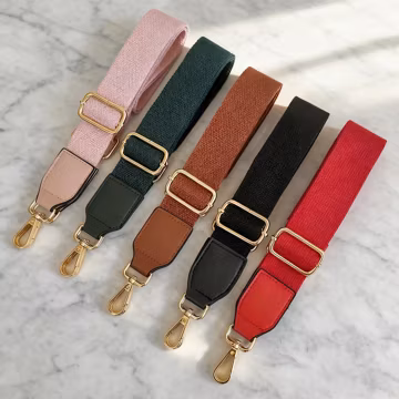 19 Color Canvas Bag Strap, Customizable 1.5 Inch Wide Crossbody Strap, Designer Purse Handle Replacement, Adjustable Shoulder Strap