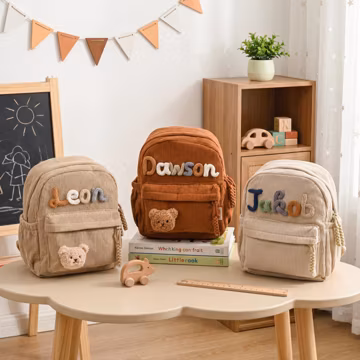 Custom Embroidered Toddler Backpack, Personalized Kids School Bag, Cute Kindergarten Gift, Mini Summer Camp Backpack for Little Ones