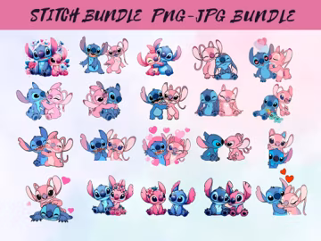 stitch and angel png Bundle,stitch svg,Stitch ClipArt,stitch layered bundle,Vector Cut Files,stitch svg cricut,Sublimation,instant download
