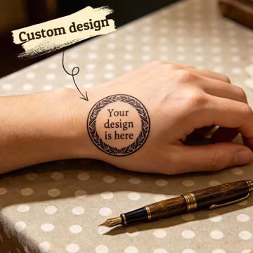 Custom Temporary Tattoo | Personalized Tattoo Sticker | Custom Logo Tattoo | Fake Tattoo | Party Favor | Wedding Tattoo
