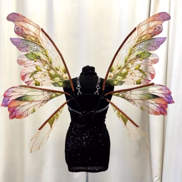 Fairy floral wing, Adult Fairy Wings , Rose Leaf Design, Costume Wings, Forest Fairy Wings Adult, transparent cosplay for woman