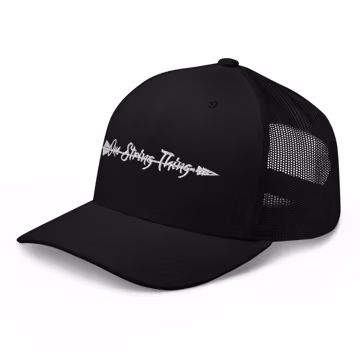 White Embroidered 1ST Logo Trucker Cap