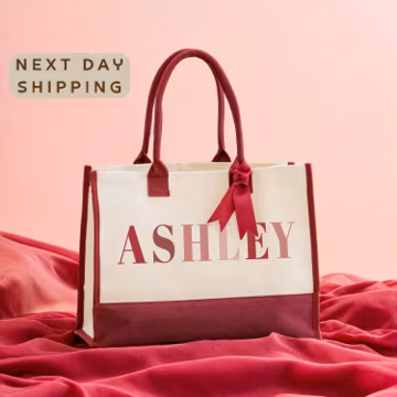 Custom Name Tote Bag, Personalized Canvas Bag with Your Name, Unique Gift for Her, Everyday Carry Bag