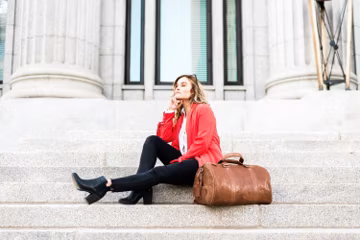 Leather travel bag - Weekender bag leather - Brown travel bag - Leather overnight bag - Leather luggage bag - Duffel bag leather round tan