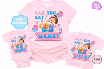 Can You Say Custom Family Matching Birthday Shirt, Ms Rachel Birthday Party Girl Tee, Personalized Rachel First Birthday T-Shirt, Rachel Tee