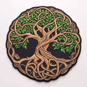 Tree of Life Embroidered Patch, Celtic Tree Iron On Applique, Viking Sew On Emblem, Nature Jacket Vest Backpack Badge, Gift for Her Him