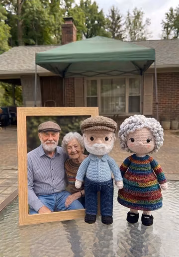 Custom Crochet Doll from Photo, Personalized Portrait Doll Gift, Handmade Look Alike Amigurumi, Custom Family Memorial Keepsake Doll