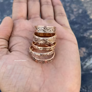 Handmade Copper Stackable Rings, Boho Dainty Minimalist Jewelry