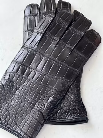 Alligator Men Gloves , Luxury Customized Gloves