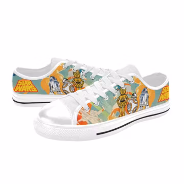 Low Top Sneakers Canvas Custom Star Wars Sneakers Casual