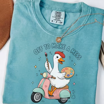 Off To Make A Mess SVG PNG, Funny Goose Artist Design, Art Teacher Sublimation, Cute Crafting Digital Download