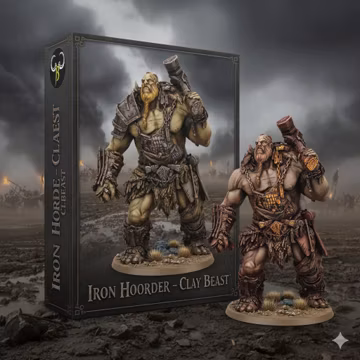 Giant Miniature - Iron Hoarder - Sons of the Everfeast - Clay Beast Creation - Miniatura en resina premium ABS - Impresión 3D para wargames
