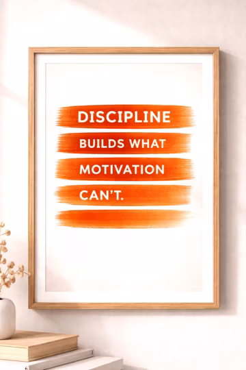Discipline Quote Print: Motivational Gym Office Art (Digital Download)