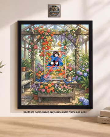 Erika's Tangela 218 Ascended Heroes Custom Extended Art Frame | Pokemon Card Display | Botanical Greenhouse Slab & Magnetic Case Wall Decor