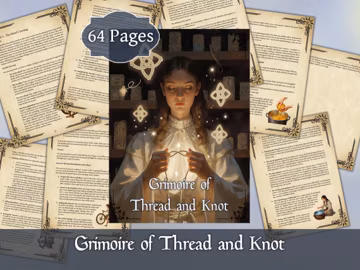 Grimoire of Thread and Knot | Digital Book of Fiber Magic | Printable PDF for Knot Spells, Weaving and Witchcraft | Book of Shadows Guide
