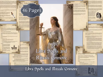 Libra Grimoire of Balance & Harmony | Digital Book of Spells for Justice and Relationship Magic | Printable PDF for Witches, Esoteric Arts