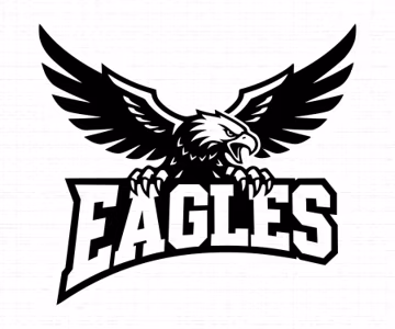 Eagles SVG: Sports Split Mascot Graphic, Game Day, Philadelphia Eagles, T-shirt Design, Cut Files, SVG, PNG, Instant Download