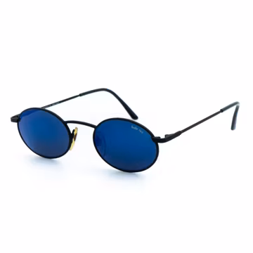 Bolle 5503 Round Black Blue Sunglasses Vintage