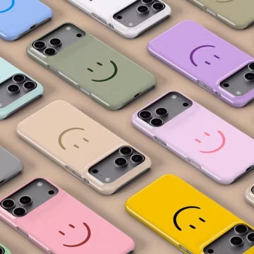 Personalized Smiley Face Color Design Phone Case for iPhone 17 16 15 14 13 12 11 Pro Max, Custom Samsung S20 S26 Ultra, Google Pixel 10 Pro